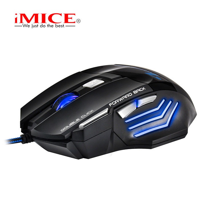 IMICE 7-Key Gaming Mouse with RGB Breathing Light
